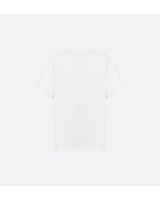 Dior White Homme Crewneck Short-Sleeved T-Shirt for men