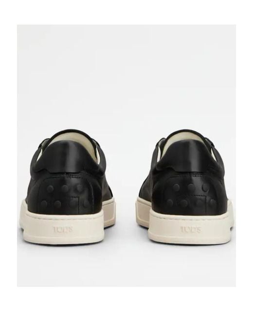 Tod's Black Leather Sneakers for men