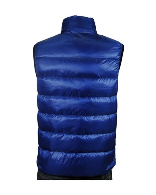EA7 Blue Logo Details Vest Down Jacket for men