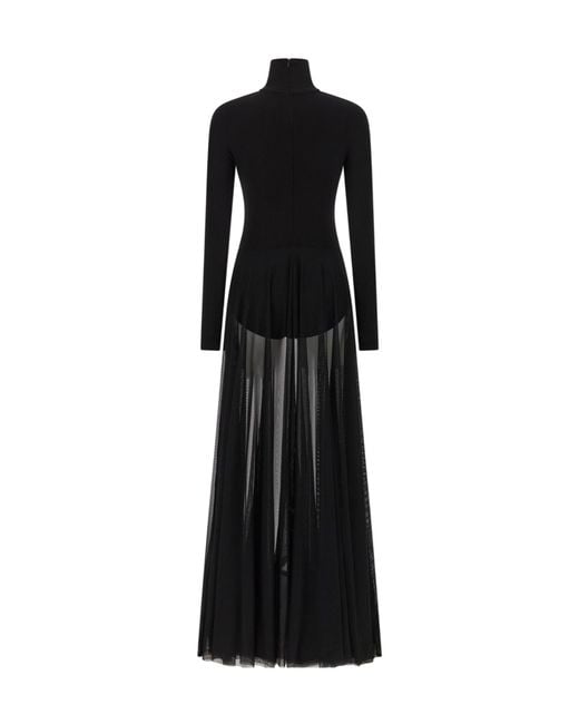 Norma Kamali Black Long Sleeve Turtleneck Dress
