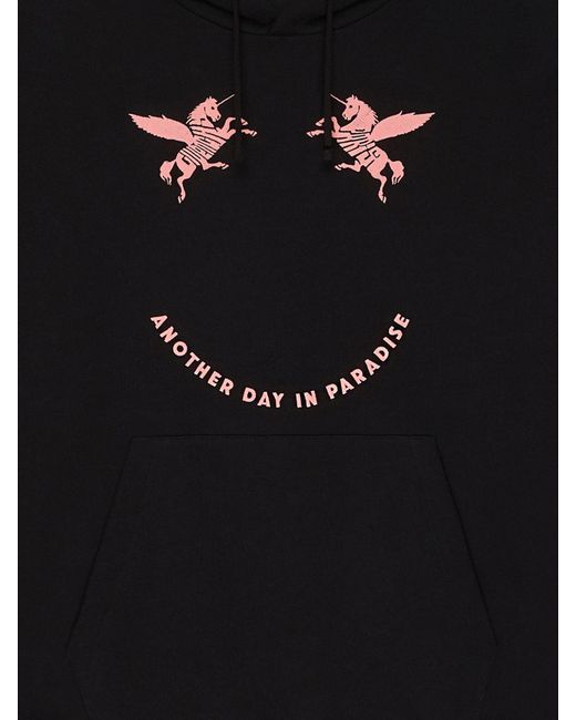 Givenchy Black Slogan Printed Drawstring Hoodie for men