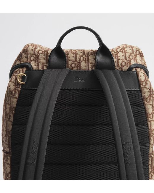 Dior Brown Jett Backpack With Flap for men