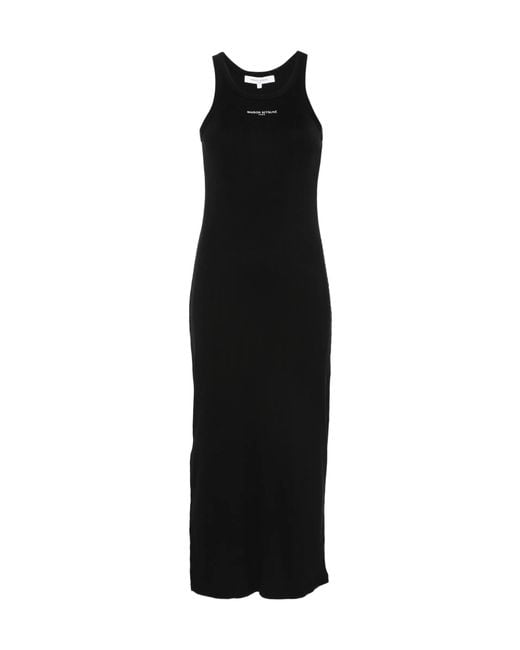 Maison Kitsuné Black Maison Kitsuné Ribbed Logo Tank Knitted Dress