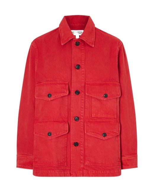 Nili Lotan Red Leroy Denim Jacket
