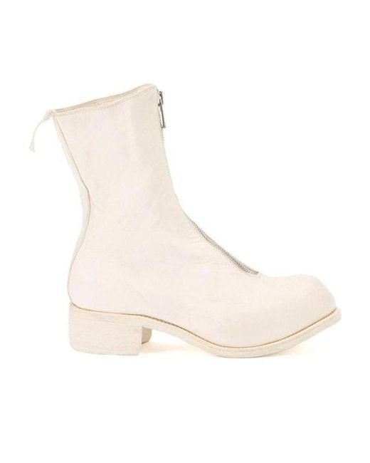 Guidi Natural Pl2 Front Zipper Ankle Boot