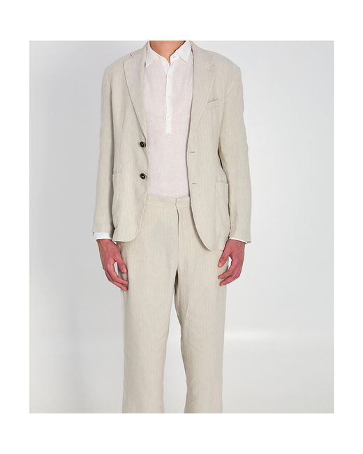 Barena White Single-Breasted Jacket for men