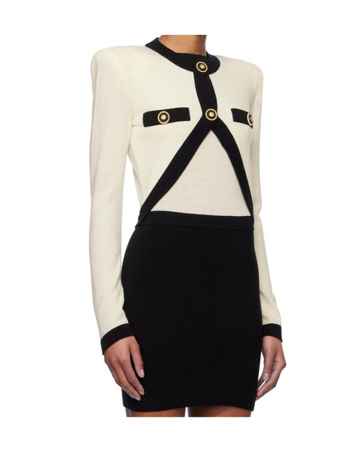 Balmain Black Filo Leone Catena Slim Fit Dress