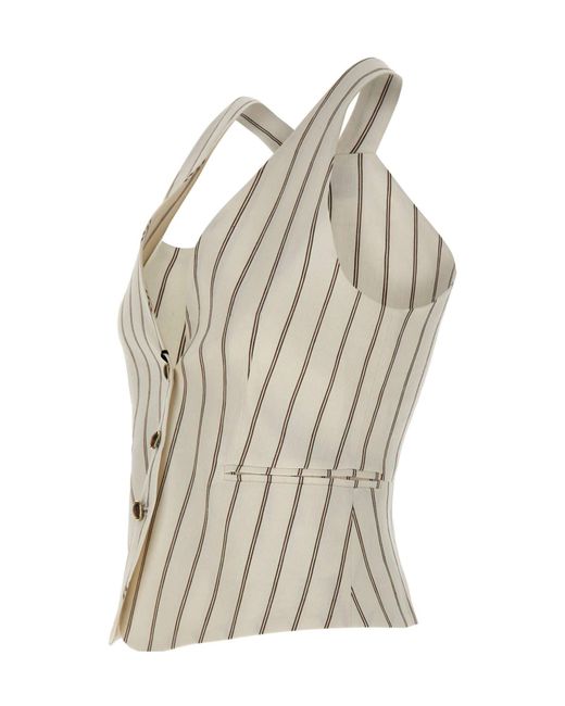 Marella White Sleeveless Vest