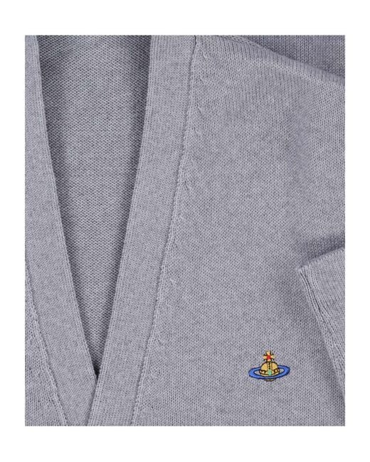 Vivienne Westwood Blue Orb Button-Up Cardigan for men