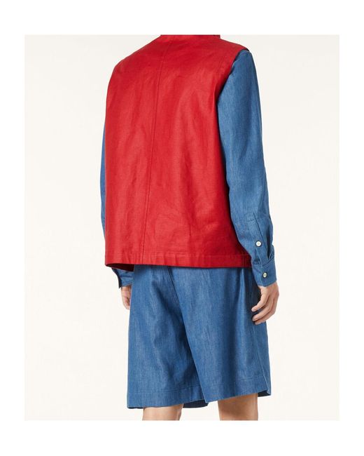 Loro Piana Red Geri Vest for men