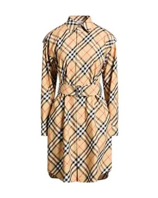 Burberry Natural Printed Shirt Dress