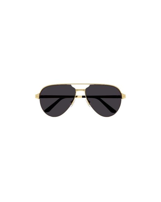 Cartier Black Aviator Frame Sunglasses for men