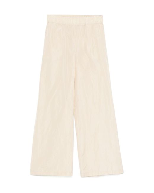 P.A.R.O.S.H. White Wide-Leg Trousers