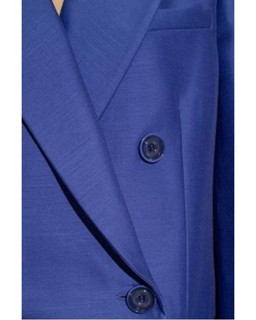 Zimmermann Blue Natura Double-Breasted Blazer