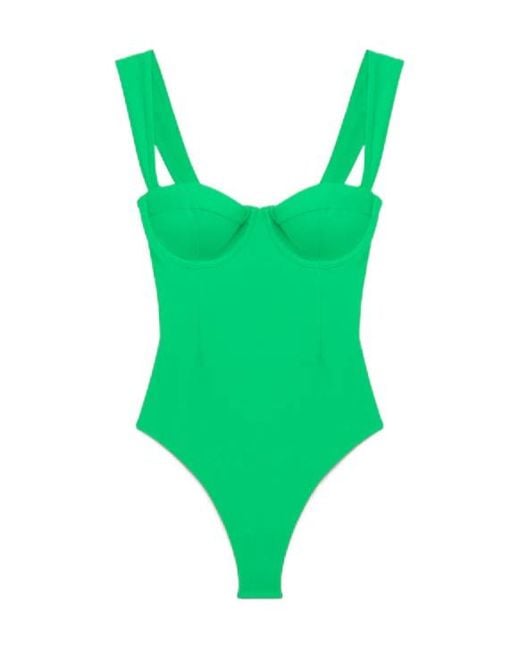 Jonathan Simkhai Green Kyle Bustier One Piece