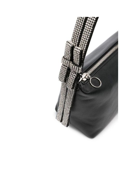 Kara Black Double Bow Shoulder Bag