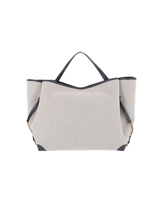 Chloé Gray Large Clover Tote Bag