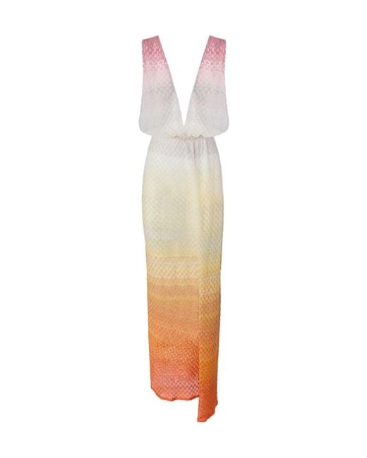 Missoni White Sleeveless V-Neck Jumpsuit