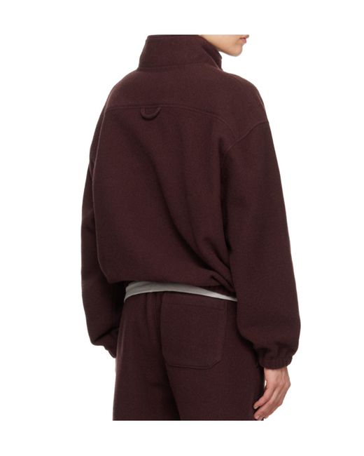 Rier Red Wool Fleece Sweatshirt for men
