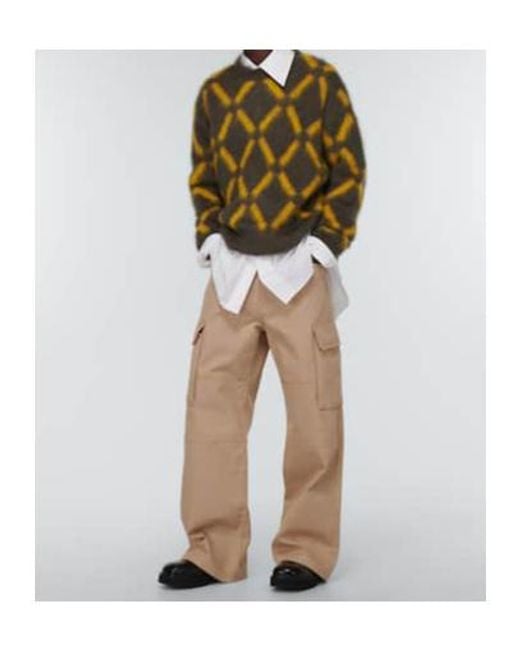 Marni Green Intarsia Mohair-Blend Sweater for men