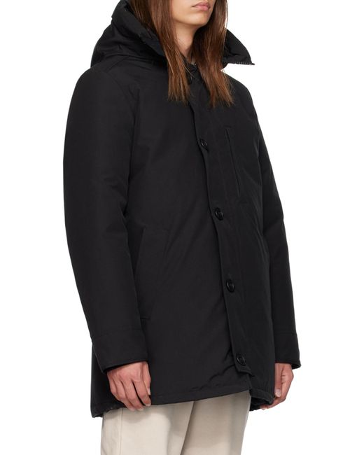 Canada Goose Black Logo Patch Coat for men