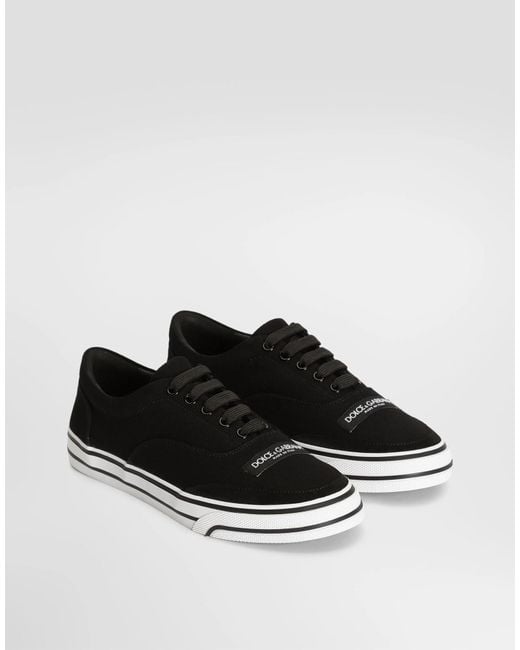Dolce & Gabbana Black Dg Sailing Canvas Sneakers