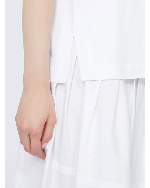 Max Mara White Studio Amore Ruched Short-Sleeved Shirt