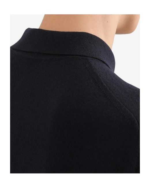 Dolce & Gabbana Blue Virgin Wool Polo Shirt for men