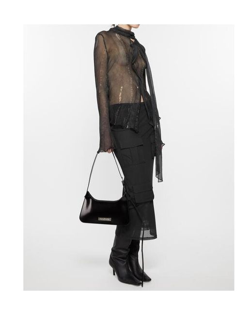 Acne Black Cargo Mesh Skirt