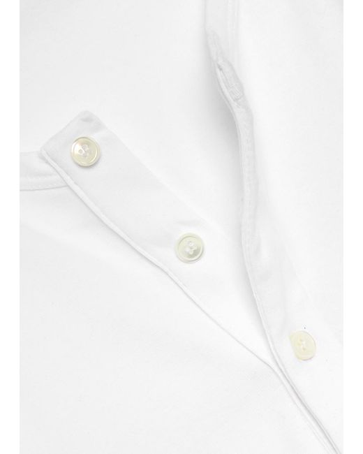 Tom Ford White Henley Stretch-Cotton Top for men