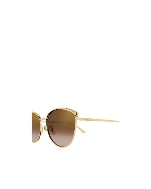 Cartier Multicolor Panthère Oval Frame Sunglasses