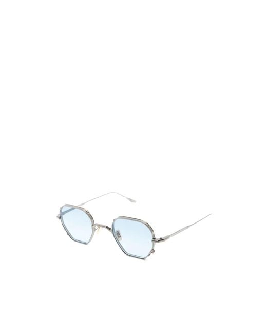 Jacques Marie Mage White 'Verlaine' Sunglasses for men