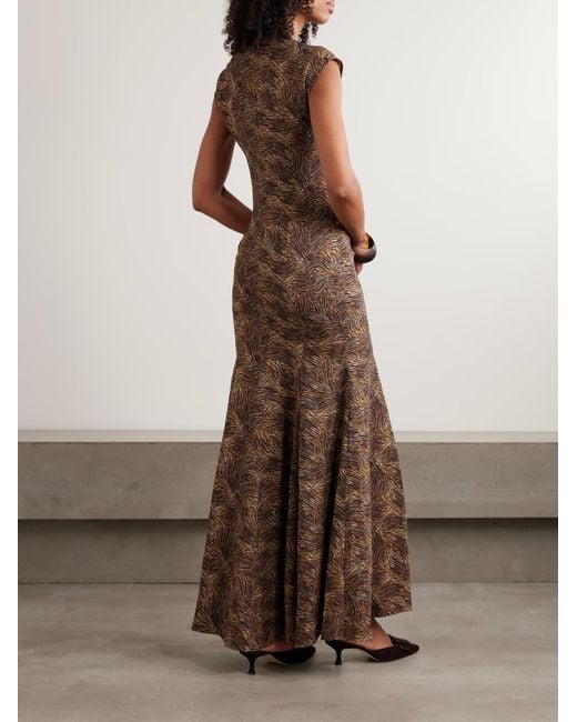TOVE Brown Vanja Zebra Print Dress