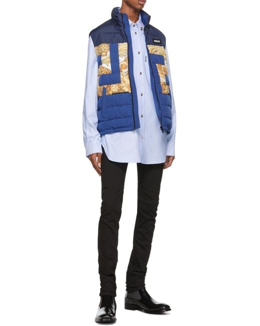 Versace Black Logo Patch Slim-Fit Jeans for men