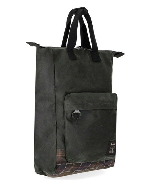Barbour Black Field Wax Backpack for men