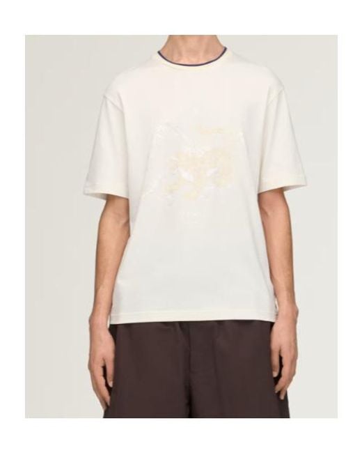Y-3 White X Wales Bonner Graphic Printed Crewneck T-Shirt for men