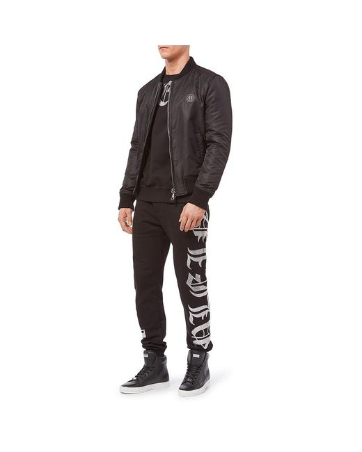 Philipp Plein Blue Printed Drawstring Sweatpants for men