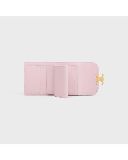 Céline Pink Small Flap Wallet Triomphe
