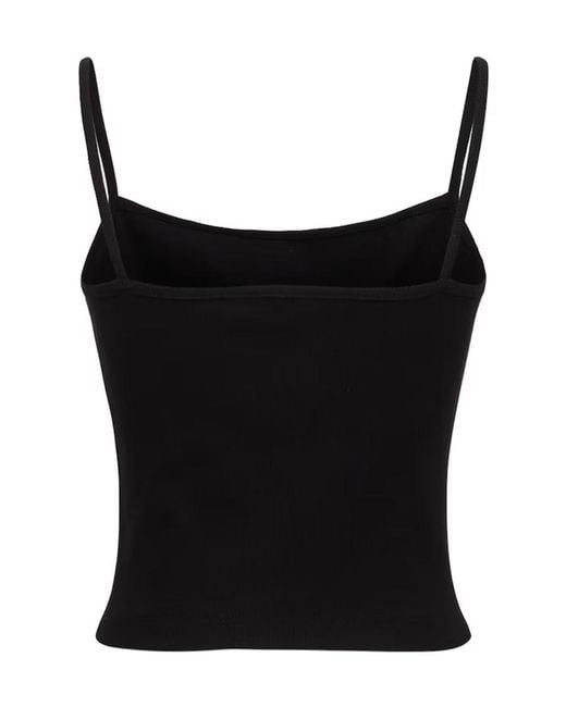 DIESEL Black T-Hop-D Logo Embroidered Cami Top