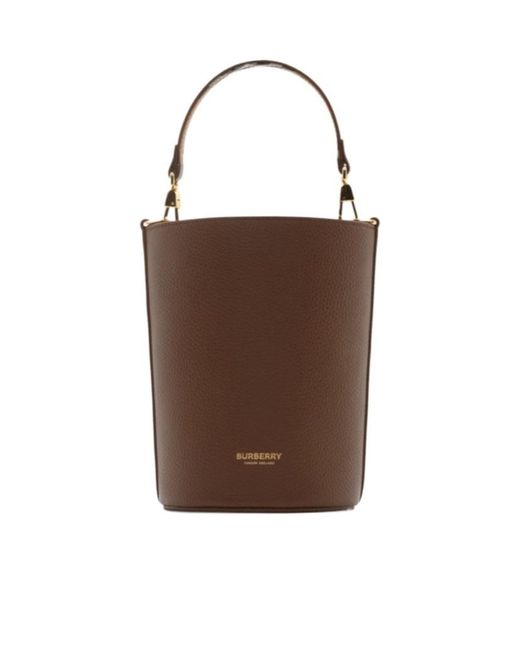 Burberry Brown Small Bucket Shoulder Bag