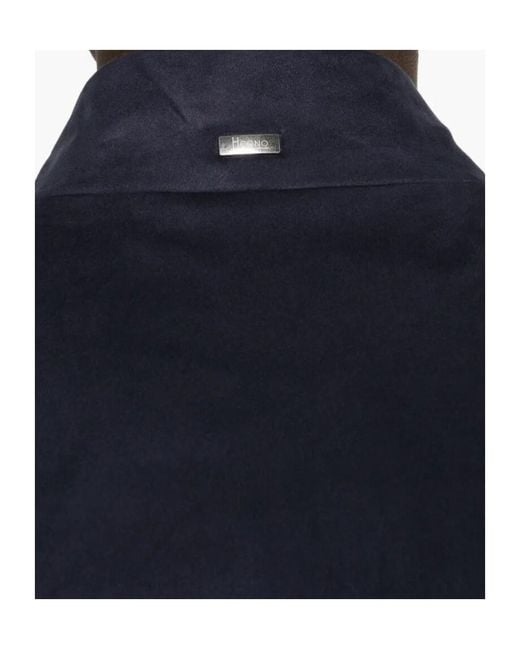 Herno Blue Long-Sleeved Zip-Up Coat for men
