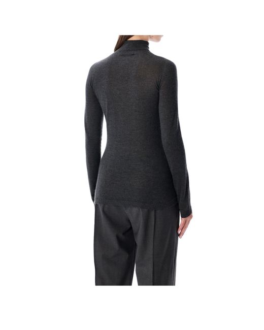 Fabiana Filippi Black Turtleneck Knitted Sweater