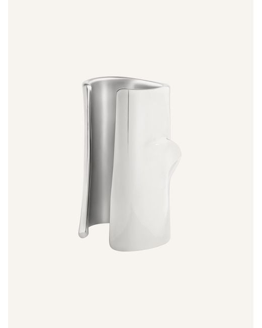 Courreges White Courrèges Melting-Effect Wide-Band Cuff Bracelet
