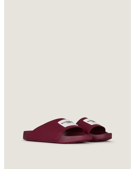 Givenchy Purple Logo Rubber Slides