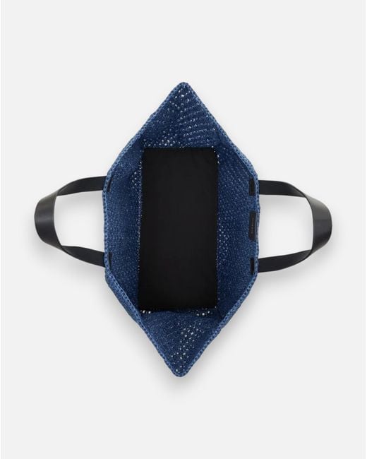 Anine Bing Blue Rio Large Woven Tote Bag