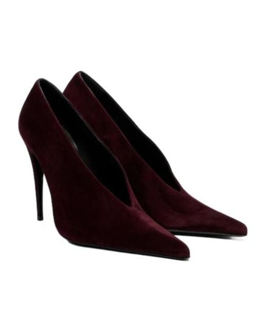 Magda Butrym Purple Suede Pumps