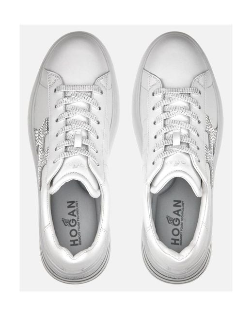Hogan Gray Rebel Low-Top Sneakers