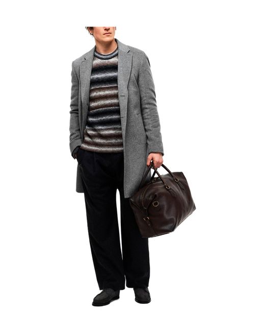 Boss Gray Solid Color Coat for men