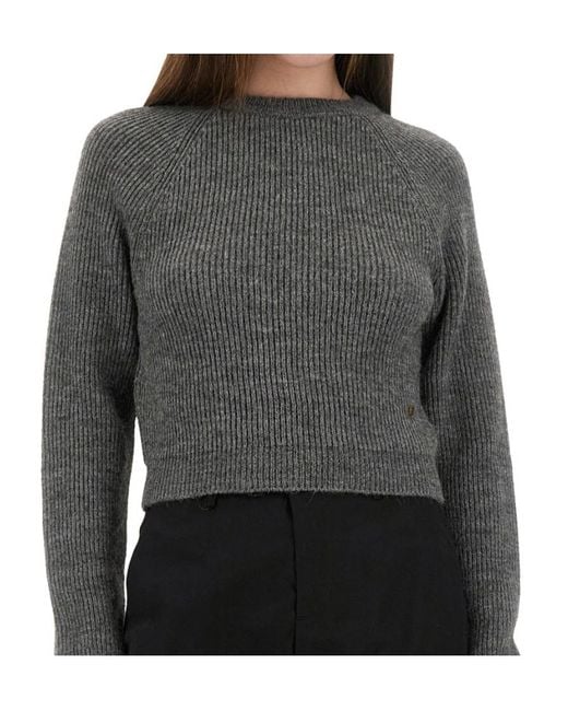 Moschino Gray Long-Sleeved Crewneck Jumper
