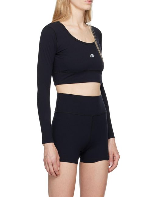 Balenciaga Blue Activewear Long-Sleeved Sports Bra